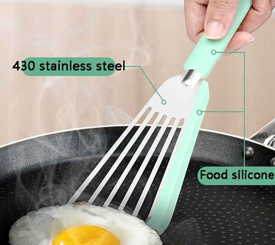 Nonstick Fish Spatula, Thin Slotted Spatulas Turner Silicone Fish Spatulas For Nonstick Cookware, High Heat Resistant BPA Free Cooking Utensils, Ideal Nonstick Fish Spatula, Thin Slotted Spatulas Turner Silicone Fish Spatulas For Nonstick Cookware, High Heat Resistant BPA Free Cooking Utensils, Ideal