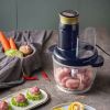 Bear Electric Meat Chopper QSJ-B03R2 Intelligent control automatic cleaning 2L - Black - Glass