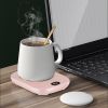 Electric Coffee Mug Warmer for Desk Auto Shut off USB Tea Milk Beverage Cup 3 Temperature Setting - Pink