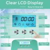 26 lbs Countertop LCD Display Ice Maker with Ice Scoop - green